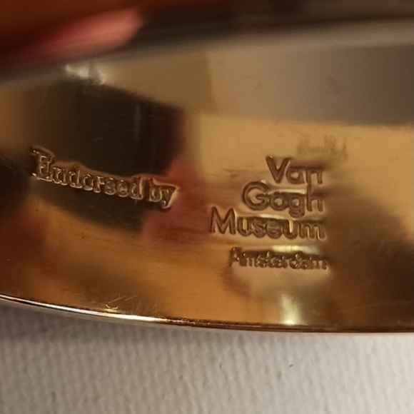 Erwin Pearl 22K Goldplated & Enamel Van Gogh "Irises" Bangle - Picture 11 of 11